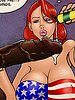 You look fine with a black cock attached to your pretty lips - The flag girls get fucked by Kaos