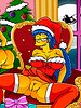 He feels horny while watching his wife having sex with other men - The Simptoons - Christmas Present by welcomix (tufos)