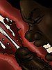 Placing his palms under Jessica's soft white ass cheeks, he thrusts deeper into her slick channel - Lust for the librarian by Illustrated interracial 2016